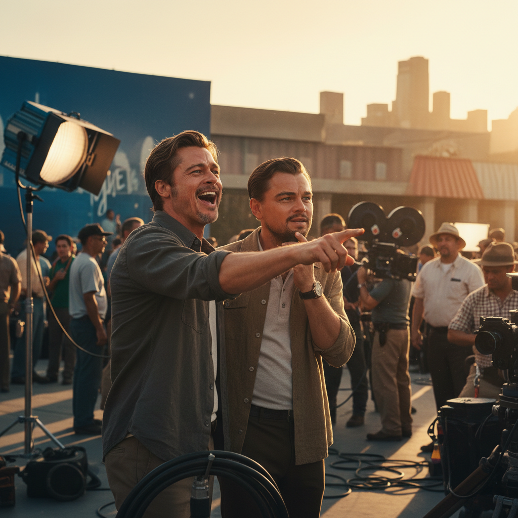 Brad Pitt’s Hilarious Disbelief: Leo’s Parents on Set?!