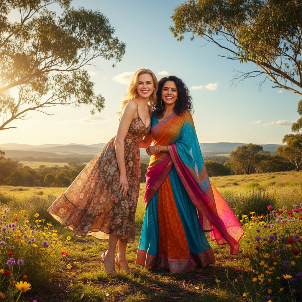 Nadiya Moidu & Nicole Kidman: A Star-Studded Australian Encounter